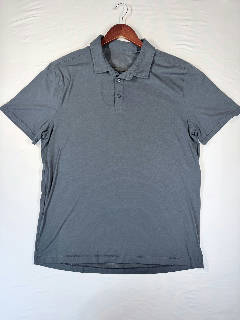 Lululemon Men's Slate Blue Short Sleeve Polo Shirt Size XL - Casual Golf