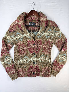 American Living Ralph Lauren Womens Small Sweater Aztec Southwestern Shawl