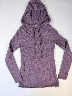 Athleta Women's XS Purple Cashmere Hooded Pullover Sweater