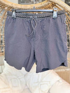 Greyson Men's Athletic Shorts Gray Camo Waistband Zip Pocket Wolf Logo Size M