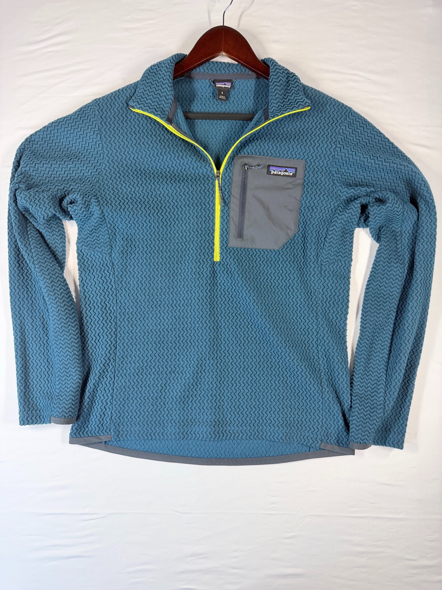 Patagonia R1 Fleece Pullover 1/4 Zip Sweater - Men's Small - Blue