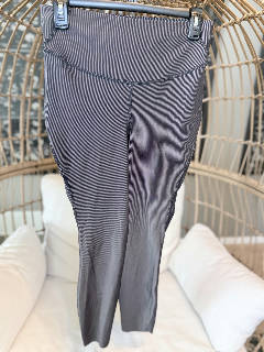 Lululemon Align Crop Leggings High Rise Gray Pinstripe Size 8