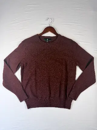 Banana Republic Men's Crewneck Sweater Size M Burgundy Maroon Lightweight