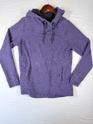 Lululemon Purple Cowl Neck Hoodie Women's Size 6 Cotton Blend