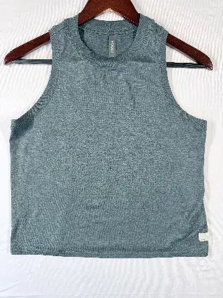 Vuori Women's Sleeveless Tank Top Size XS Slate Blue/Gray High Neck Athletic