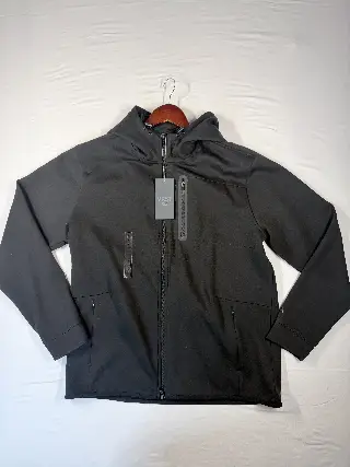 VRST Men's Black Full-Zip Hooded Softshell Jacket Size L NWT