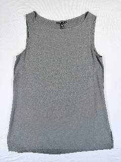 Eileen Fisher Women's XS Silk Tank Top Sleeveless Gray