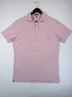 Peter Millar Crown Crafted Polo Shirt Men's M Pink Cotton Blend Golf