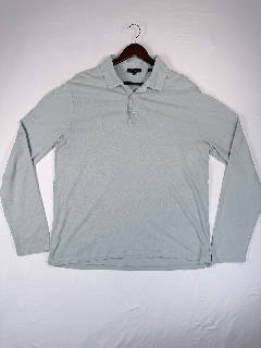 Vince Men's XL Polo Shirt Green 100% Cotton