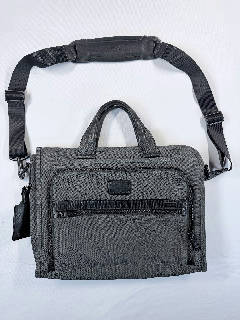 Tumi Alpha 2 Gray Ballistic Nylon Briefcase Laptop Bag Shoulder Strap
