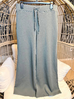 Spanx Women's Slate Wide Leg Sweatpants Size Large Drawstring Waist